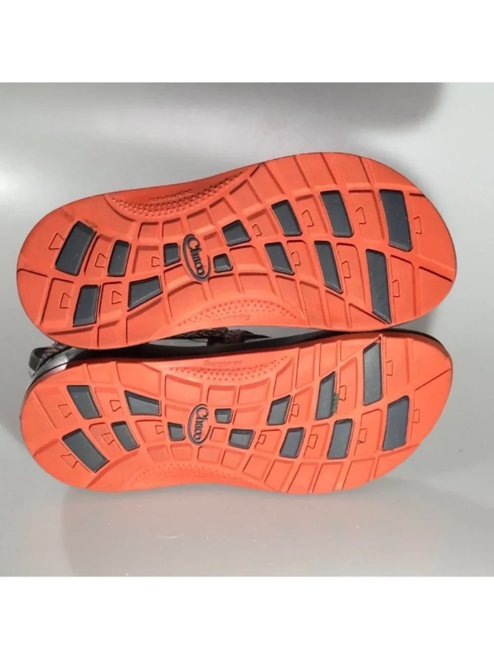 CHACO Adjustable Strap Padded Eclipse Hiking Sandals Black/Orange Size UK5 US 7